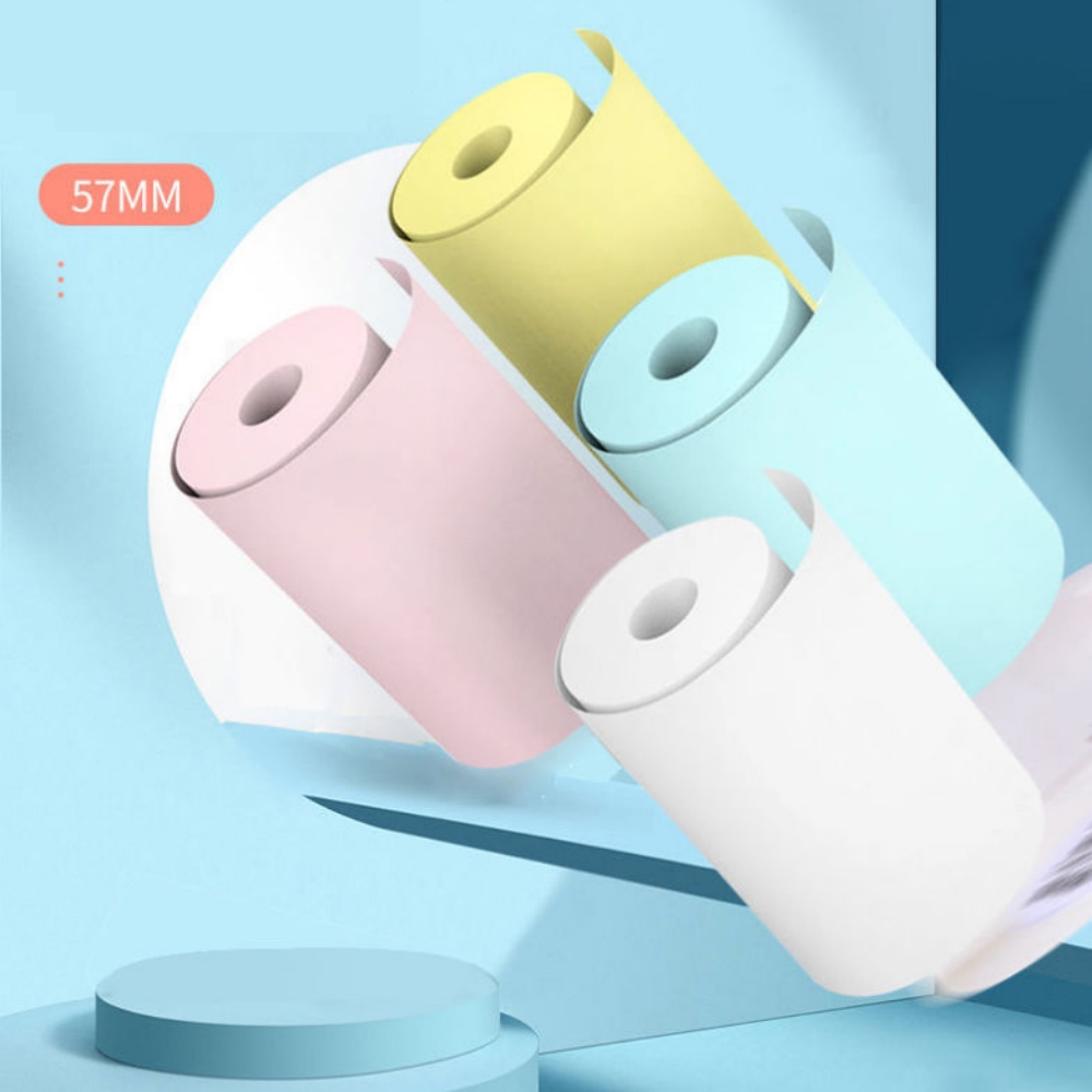 57x25MM Thermal Paper Sticker  - Mini Pocket Thermal Printer Paper Roll 评论和价格