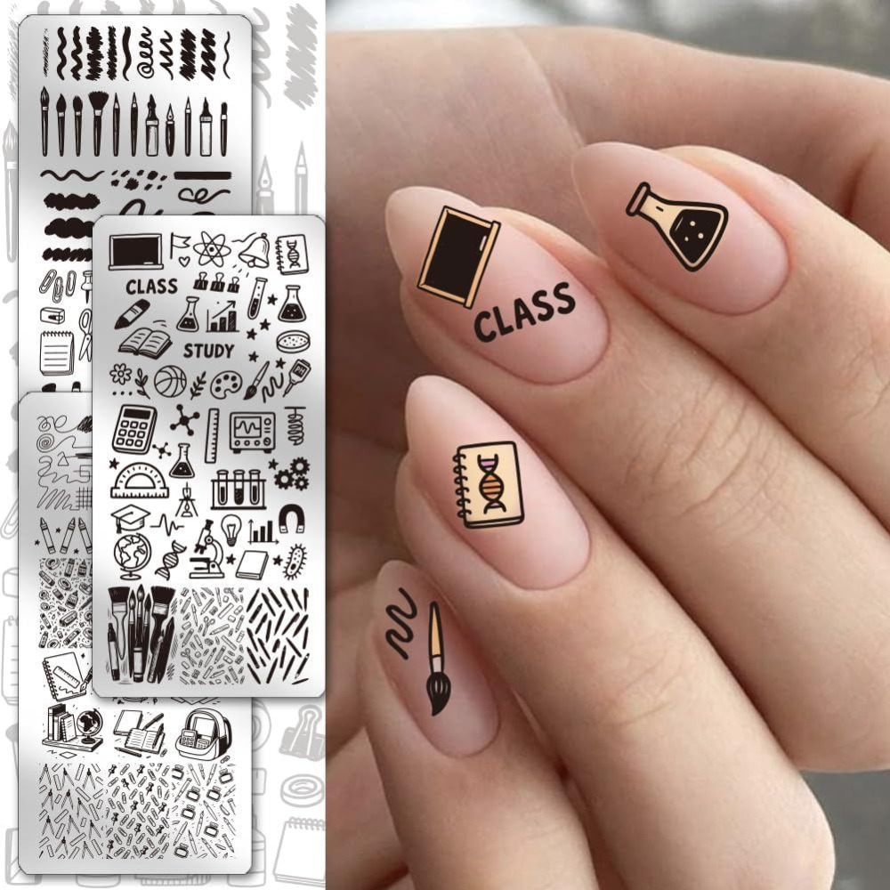 3pcs Stationery Nail Stamping  - Stationery Books 评论和价格