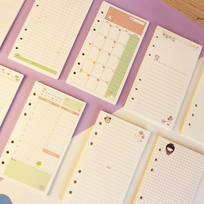 Kawayi A5 A6 Loose Leaf Notebo - A5 Spiral Dotted Grid Notebook 评论和价格