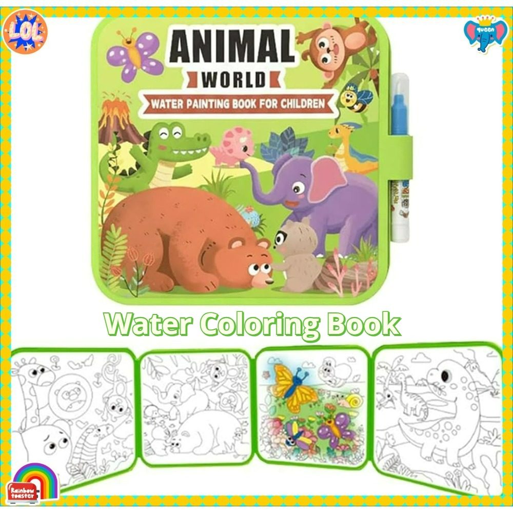 Magic Water Coloring Book Set  - Reusable Water Magic Coloring Book 评论和价格