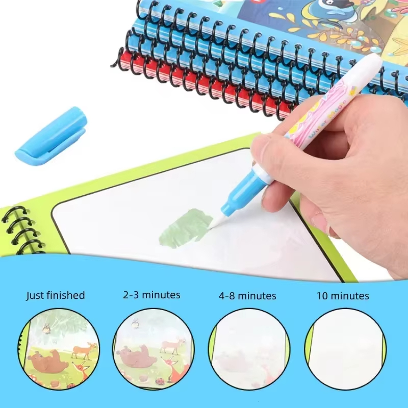 1pc Reusable Kids Magic Water  - Reusable Water Magic Coloring Book 评论和价格